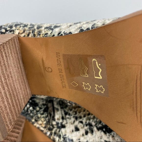 Madewell The Rosie Embossed Snakeskin Leather Ankle Boots 9 -V - Picture 10 of 11